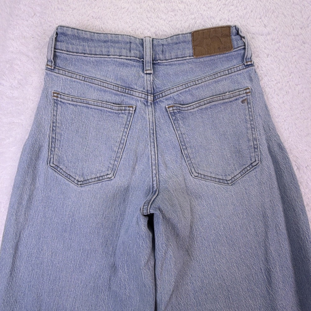 Madewell Jeans Womens 25 Blue The Perfect Vintage Wide Leg Crop Raw‎ Hem (25x25) - Picture 3 of 5